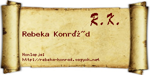 Rebeka Konrád névjegykártya